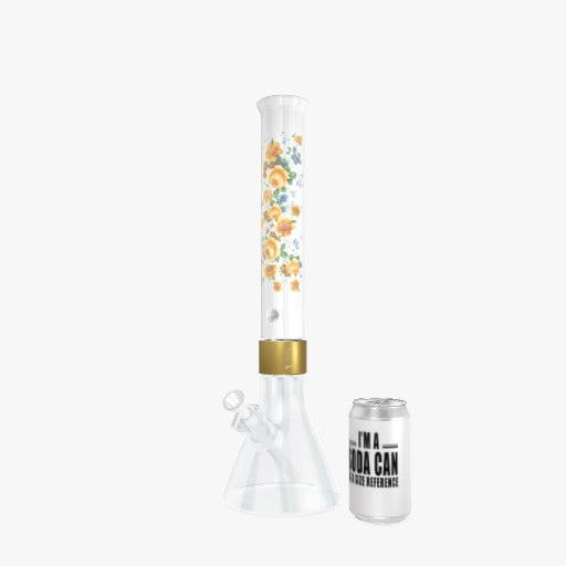 Vintage Floral Tall Beaker