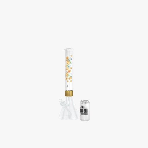 Vintage Floral Tall Beaker