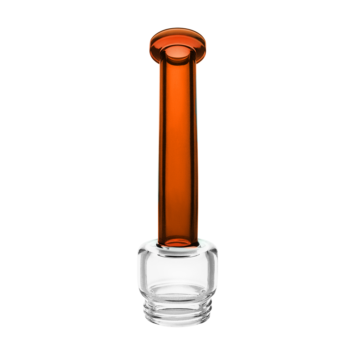 Bent Mouthpiece - amber glass, front view