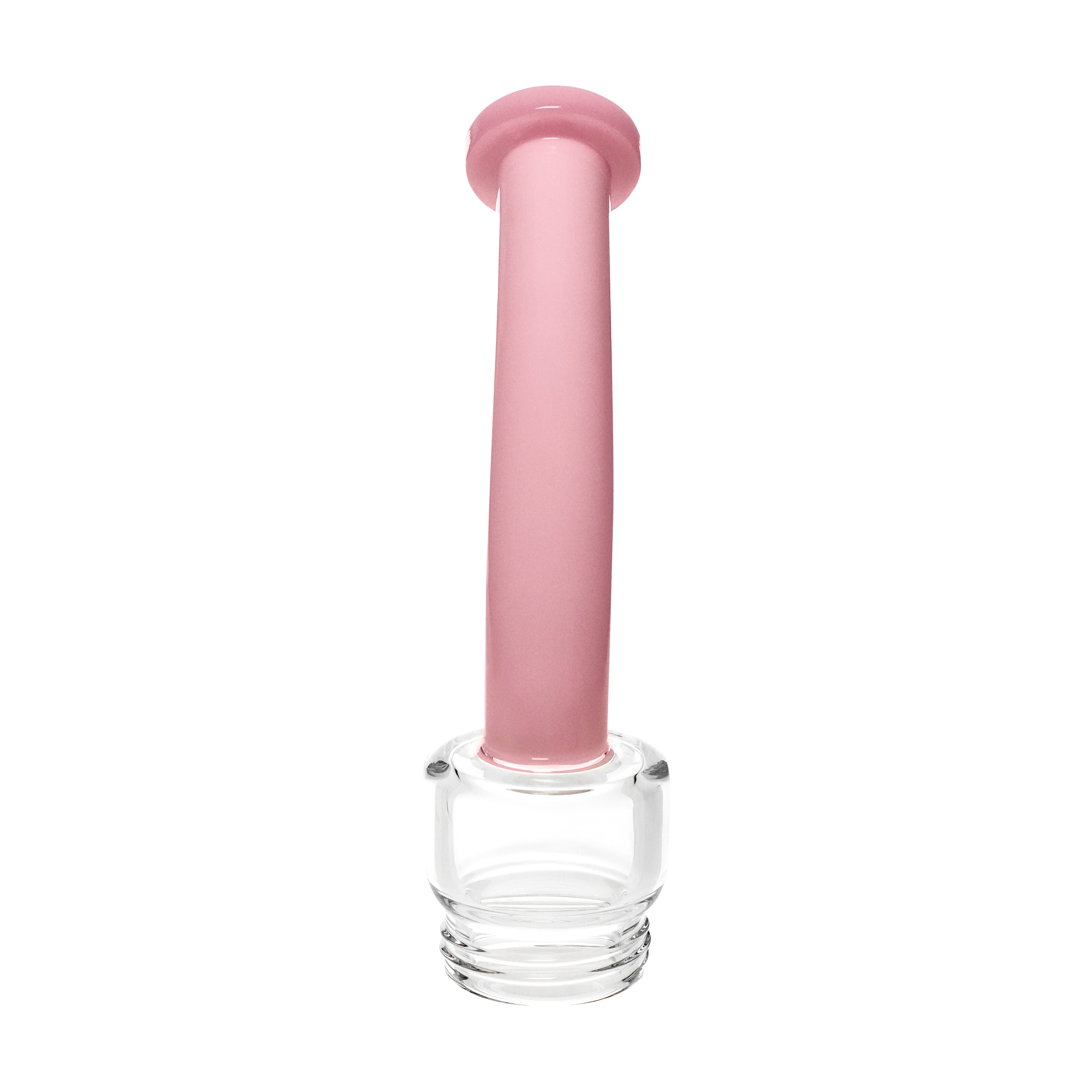 Bent Mouthpiece - bubblegum glass, front view