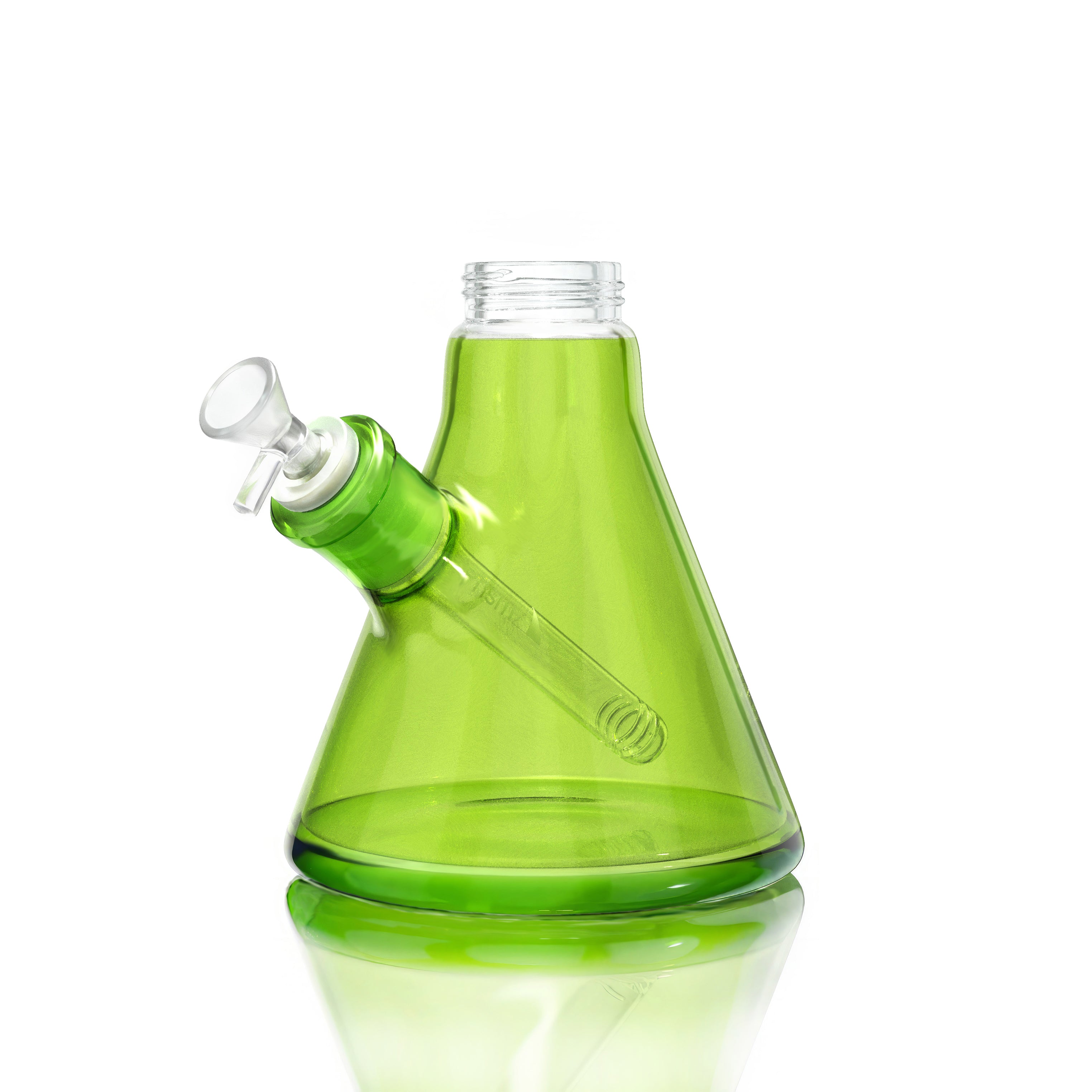 Beaker Base White - slime, isometric view