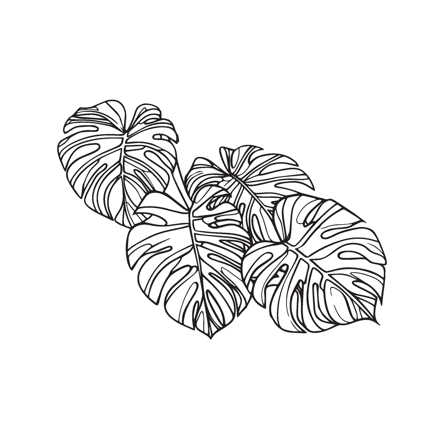 Big Honeycomb Base Monstera Decal