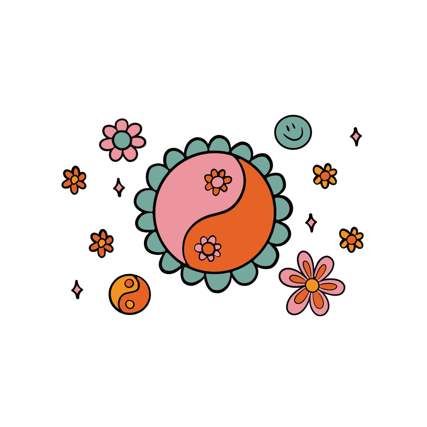 Standard Perc Flower Power Decal