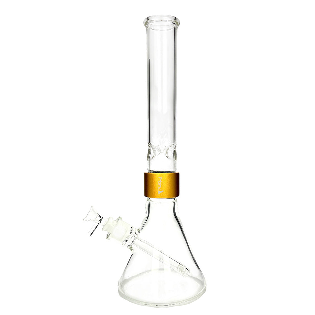 [Dh33] Clear Tall Beaker Single Stack in gold