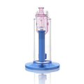 pink lemonade pink and blueberry blue Klein incycler base with a built-in showerhead percolator and recycler intake for a customizable Prism water pipe.