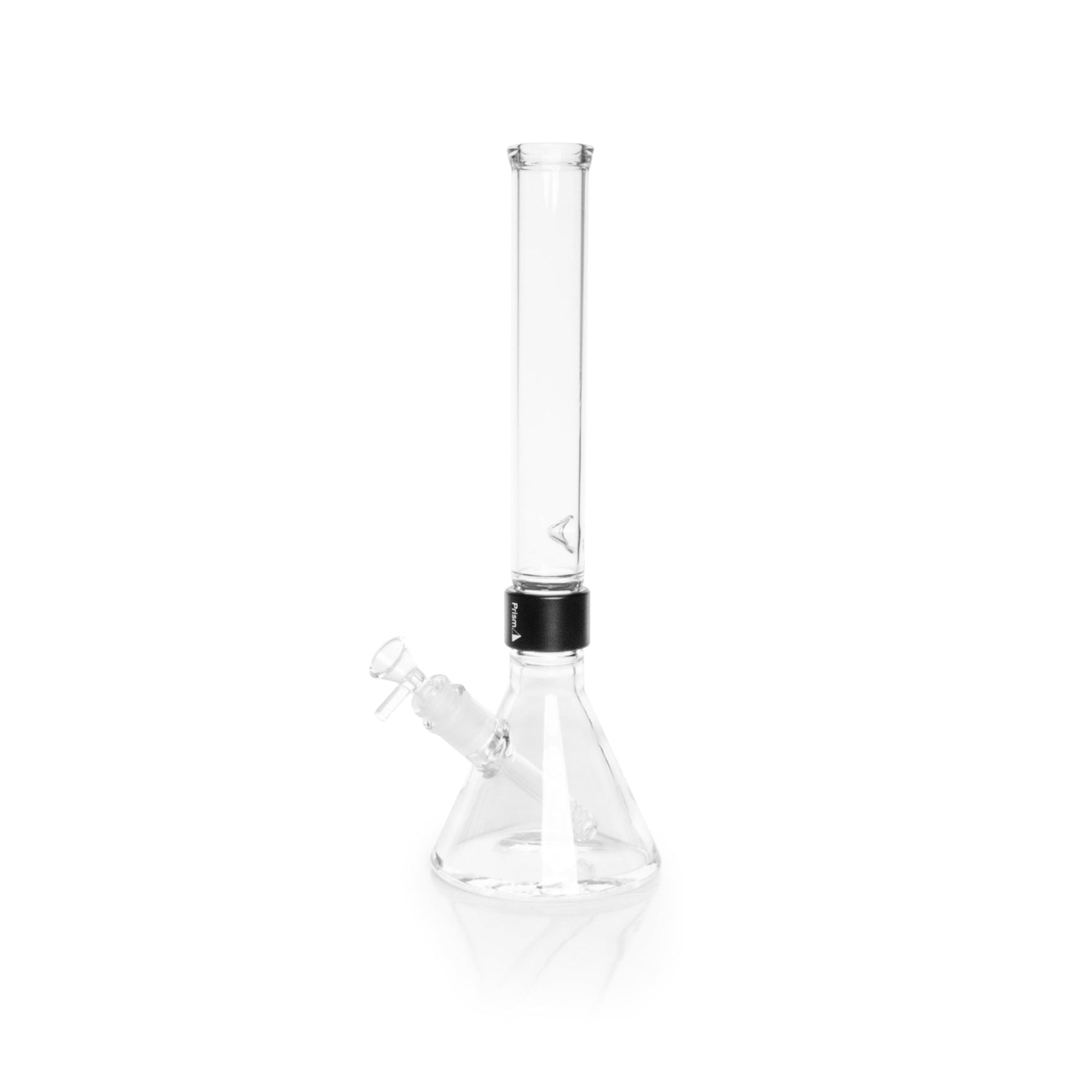 MINI Tall Beaker - black glass, left side view
