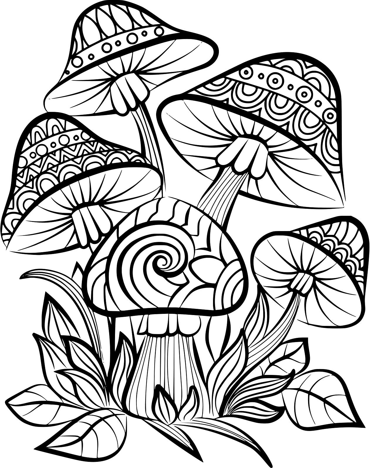 Straight Tube Base Mushroom Decal