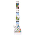 Pond Life Beaker Double Stack with frogs, lily pads, and butterflies decal design