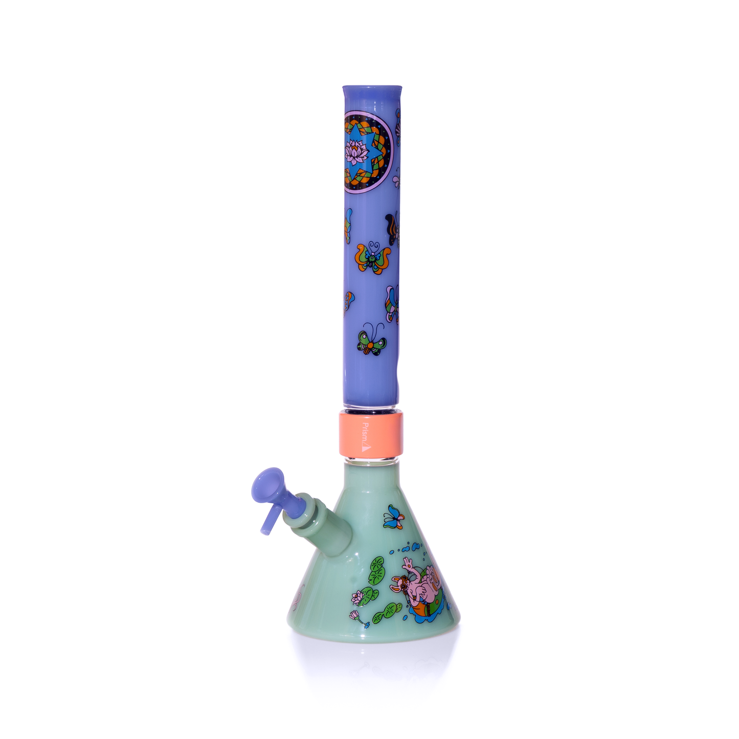 MINI Pond Life Tall Beaker with colorful pond-themed decal design