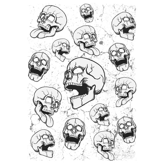 Tall Mouthpiece Skull Decal