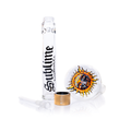 This product shot illustrates the functional anatomy of the Tall Clear Beaker from the Prism x Sublime collaboration. By displaying the pieces separately—including the gold connector and the branded Long Beach mouthpiece—the image highlights the ease of maintaining a larger glass rig. The iconic Opie Ortiz sun artwork remains the focal point, bridging the gap between high-end glass engineering and legendary music culture.