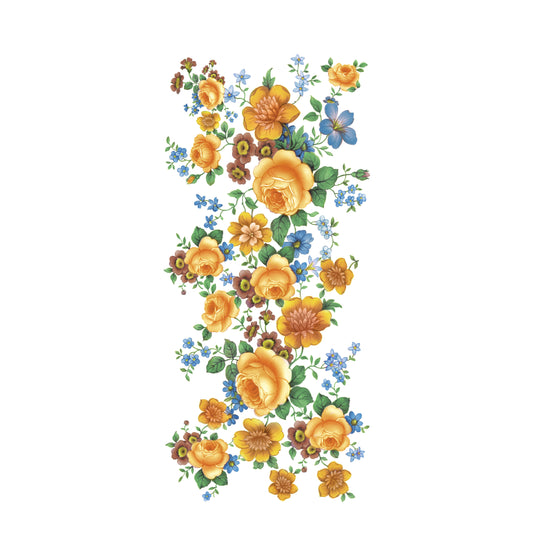 Tall Mouthpiece Vintage Floral Decal