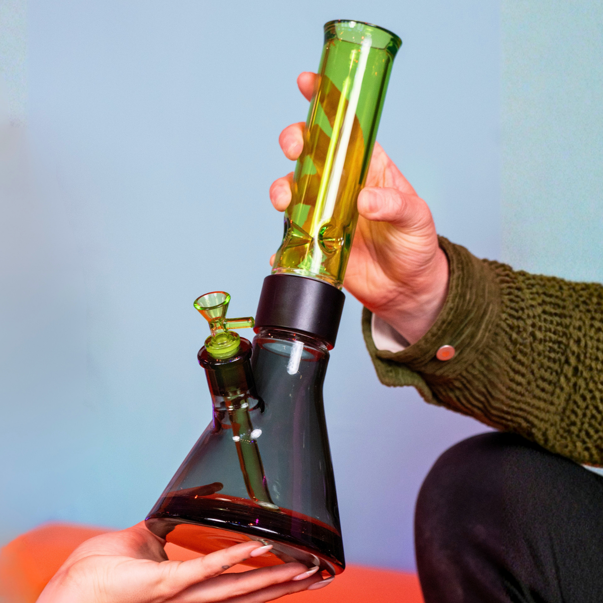 Extra-Thick Borosilicate Glass.