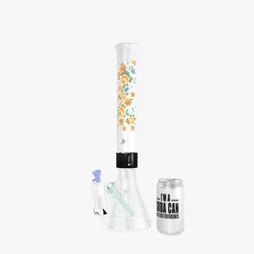 Vintage Floral Tall Beaker