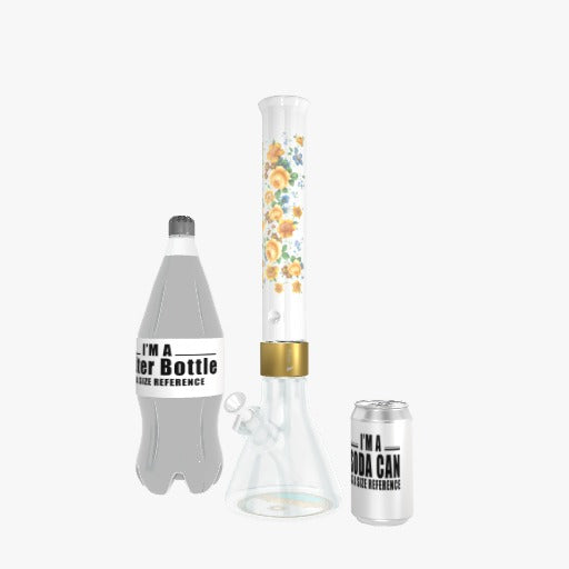 Vintage Floral Tall Beaker