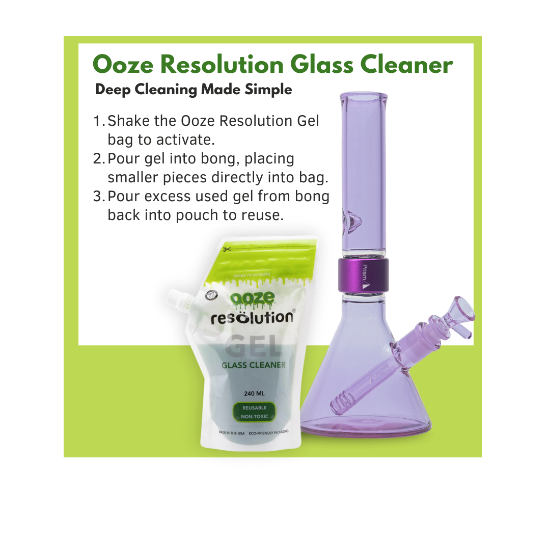 Prism Water Pipes | Ooze Resolution Gel Glass Cleaner